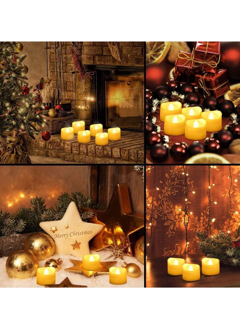 Generic - Oria Led Candles Tea Lights, Flickering Flameless Candles, Realistic Battery Operated Fake Candle With Warm White Bulb Light For Christmas Decoration, Festivals, Weddings Propose Etc. (Pack Of 12) - Image 1