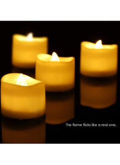 Oria Led Candles Tea Lights, Flickering Flameless Candles, Realistic Battery Operated Fake Candle With Warm White Bulb Light For Christmas Decoration, Festivals, Weddings Propose Etc. (Pack Of 12)