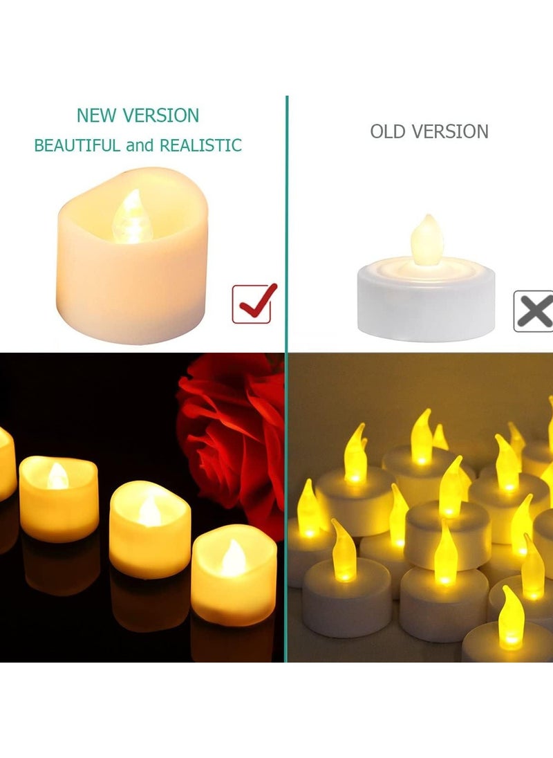 Generic - Oria Led Candles Tea Lights, Flickering Flameless Candles, Realistic Battery Operated Fake Candle With Warm White Bulb Light For Christmas Decoration, Festivals, Weddings Propose Etc. (Pack Of 12) - Image 1