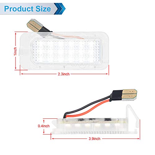 MbuyDIY LED License Plate Light Lamp Assembly Compatible with Explorer Escape Fusion Fiesta Edge Expedition Lincoln MKC 6000K White, Pack of 2 - Image 4