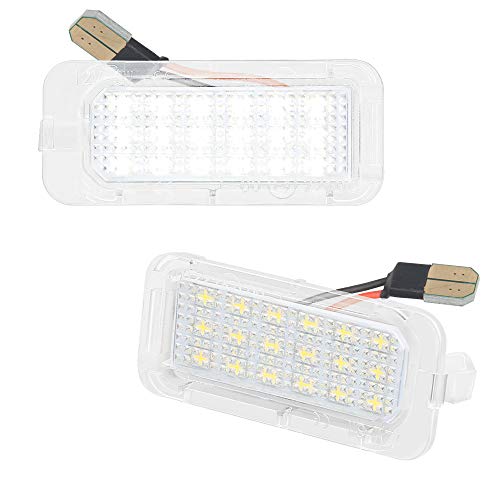 MbuyDIY LED License Plate Light Lamp Assembly Compatible with Explorer Escape Fusion Fiesta Edge Expedition Lincoln MKC 6000K White, Pack of 2 - Image 1