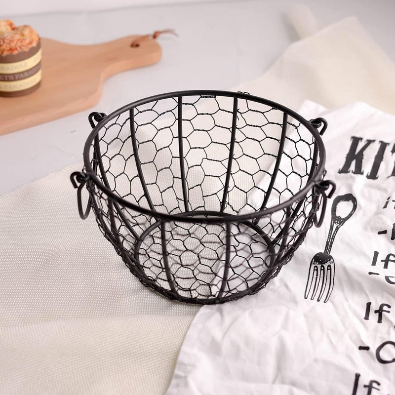 oskas Farmhouse Style Egg Storage Basket/Decorative Kitchen Storage Baskets - Image 3