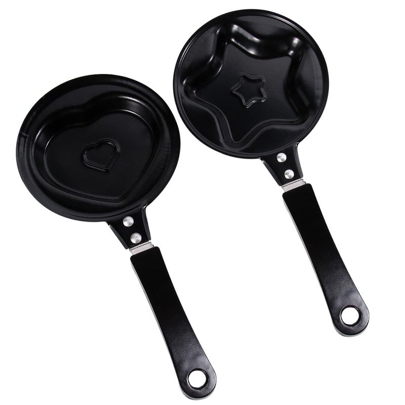 Mini Heart and Star Shape Pancake Pan Nonstick Omelette Pan for Stovetop - Image 2
