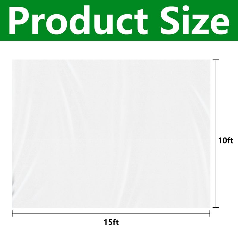 DECOHS 15 x 10 Ft Plant Sun Protection Cloth, Garden Plant Shade Cloth, Non-Woven White Light Refraction Sunshade Cloth for Protecting Plants Vegetable Rows from Direct Sunlight - Image 2
