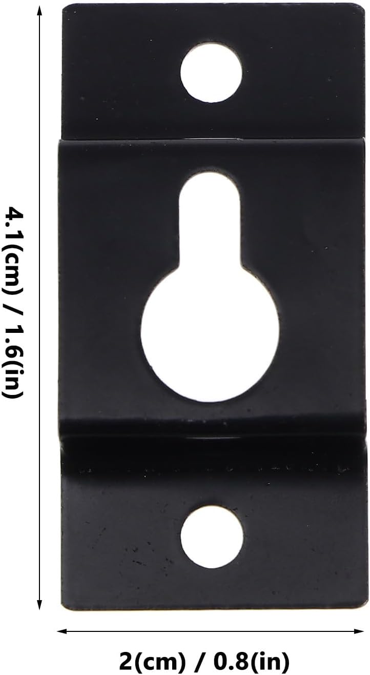 Kisangel 20pcs Heavy Duty Keyhole Speaker Wall Mount Brackets Iron Speaker Hangers for Wall Mounted Audio Systems - Image 2