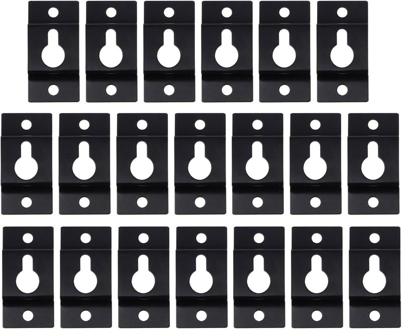 Kisangel 20pcs Heavy Duty Keyhole Speaker Wall Mount Brackets Iron Speaker Hangers for Wall Mounted Audio Systems - Image 1
