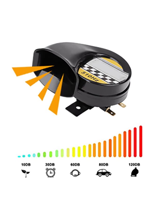 LAMAY Car Horn Universal 12V Siren 130DB High Tone 510HZ Waterproof Electric Air Horn for Motorcycle Auto Car Scooter(Black) - Image 4