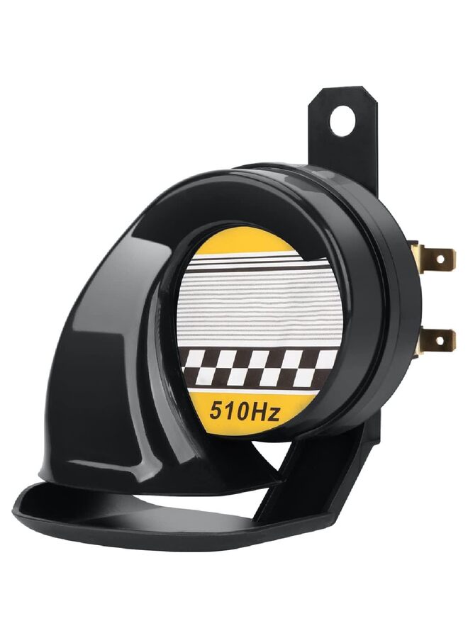 LAMAY Car Horn Universal 12V Siren 130DB High Tone 510HZ Waterproof Electric Air Horn for Motorcycle Auto Car Scooter(Black) - Image 1