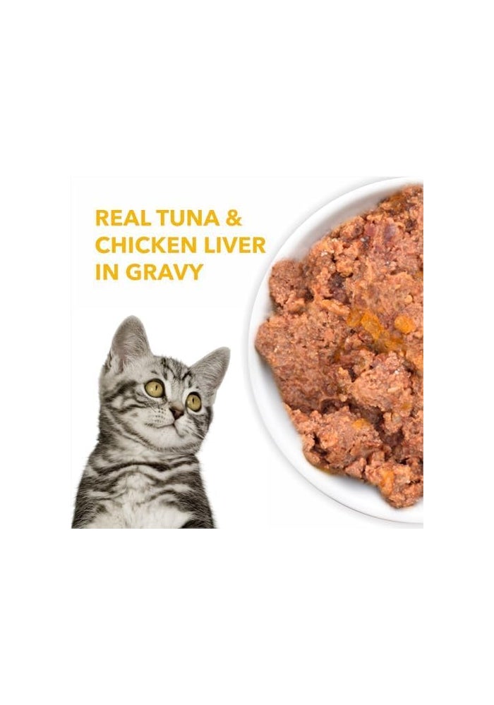 PUREPET طعام رطب للقطط البالغة من بيوربيت بنكهة التونة 1.5 كجم (30 × 50 جرام) - Image 4