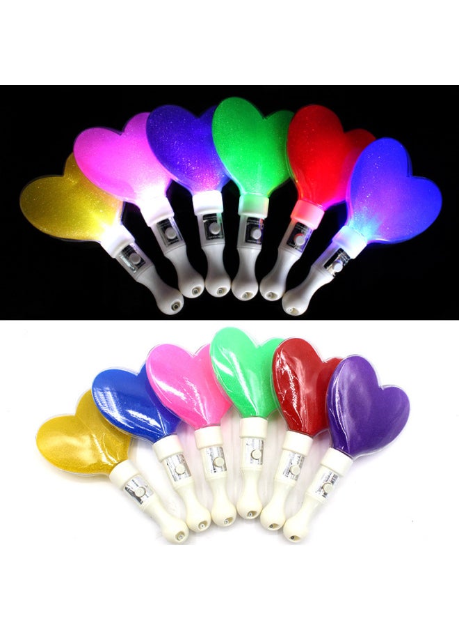 ماركة غير محددة LED عصا الحب المضيئة LED نجمة خماسية فلاش عصا على شكل قلب توهج عصا الحفل يهتف الدعائم بالجملة اللون: عصا الحب القصيرة لون مختلط  - Image 4
