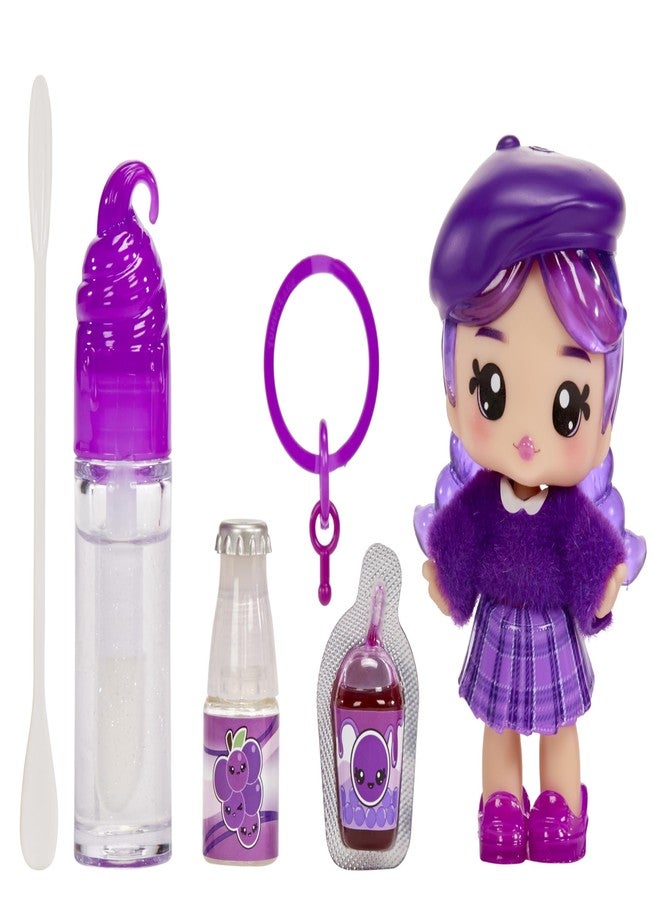 YUMMILAND Lipgloss Doll - Greta Grape - Scented Doll with DIY Lip Gloss Kit - Suitable for Girls and Boys Over 4 Years Old - Image 1