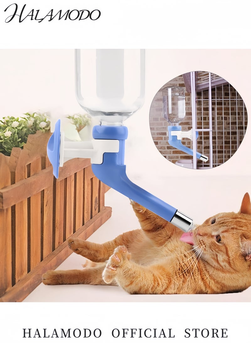 Halamodo No-Drip Pet Water Dispenser Plastic Kennel Wall-Mounted Water Bottle Adjustable Drinking Feeder for Dogs Cats and Small Animals - Image 2