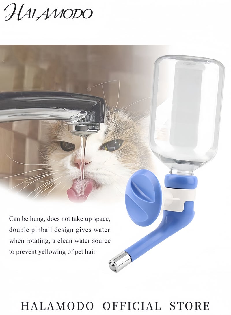 Halamodo No-Drip Pet Water Dispenser Plastic Kennel Wall-Mounted Water Bottle Adjustable Drinking Feeder for Dogs Cats and Small Animals - Image 3