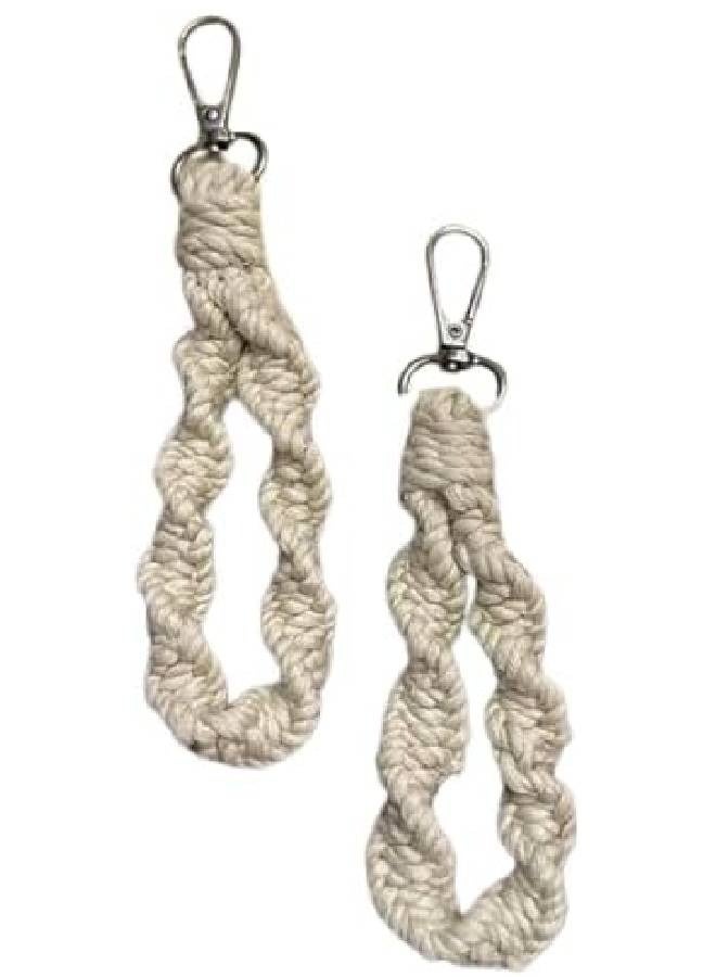 Boho macrame Mini Keychains 2pcs - Image 1
