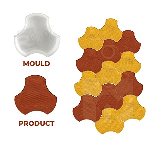 Reyal Cosmic Paver Block Mould Pack of 5 Plastic Make in India PP Mould Outdoor Paving Stone Maker - Image 3