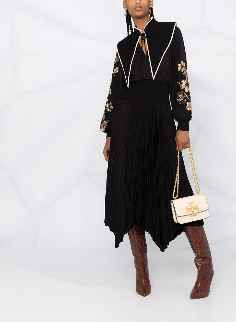 حقيبة Tory Burch Eleanor ذات القفل المغناطيسي من جلد البقر وحقيبة سلسلة وحقيبة كتف وحقيبة كروس بودي - Image 3