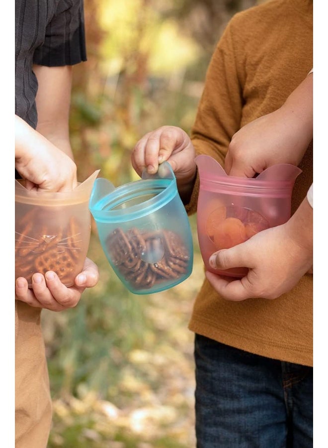 Zip Top (Cat) - 100% Platinum Silicone Baby Snack Container - Image 5