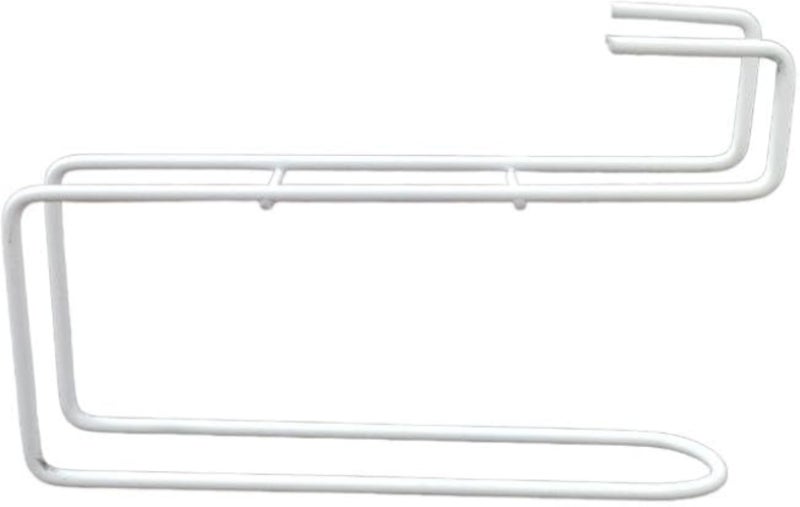 حامل مناشف ورقية للخزانة، رف لفافات ورقية أسفل الخزانة، موزع لفافات ورقية معدني بدون حفر، مقاوم للصدأ، يُعلق فوق الباب للمطبخ والحمام، أسفل الرف، المرحاض، منظم مناديل (أبيض)