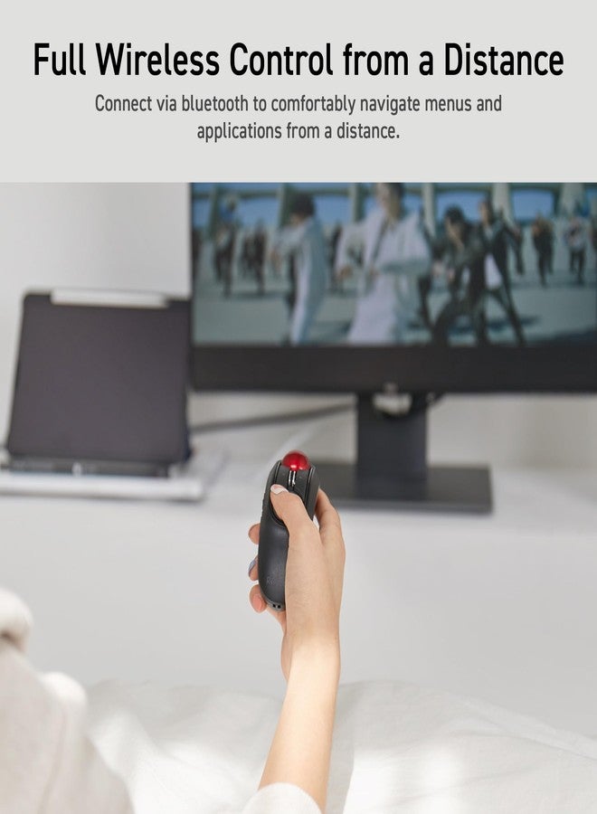 ELECOM Relacon Handheld Trackball Pointer, Ergonomic Thumb Mouse for Right or Left Hand, Bluetooth, 10 Buttons for TV, Presentation, Game, PC & MAC - Image 5