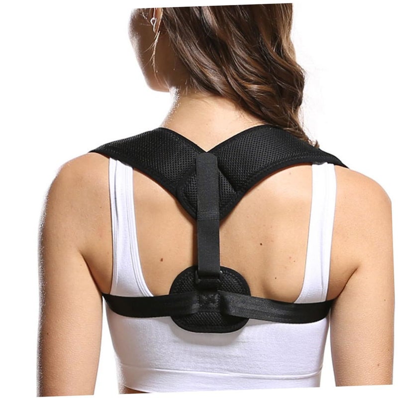 2 Pcs Adjustable Posture Brace Back Support Spine Alignment Breathable Black - Image 5