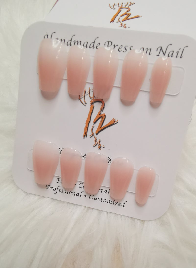 Binzo Beauty Press On Handmade Nails, 10pcs,Nails Art , Acrylic Nails, False Nails，Natually Nails - Image 2