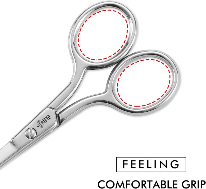 Spire Baby Nail Scissors with Rounded Probe Trimming shears also used for Manicure Pedicure Fingernails Toenails Nose Eyebrows Eyelashes Ear Moustache for Men  Women Good for Dogs Pets  Cats as well - Image 3
