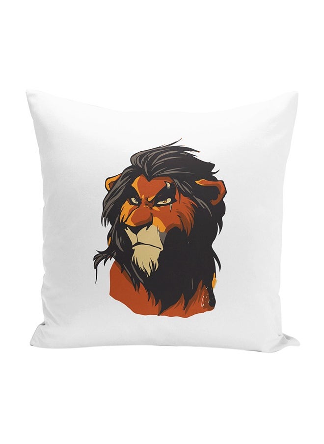 LOUD UNIVERSE Mufasa Evil Decorative Throw Pillow White/Brown/Black 16 x 16inch 