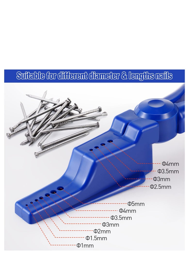 واي آند دي Nail Holder for Hammering, Plastic Pliers, Home Tool Auxiliary Pliers Easy to Position Nails Screws, Finger Protective Guide More Safety Anti-smashing Slip Joint Pliers(Blue 2 Pcs)  - Image 2