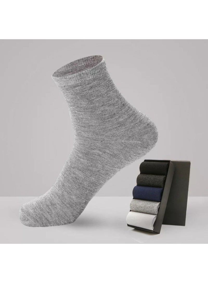 عرض 4 أزواج من الشرابات الرجالي الطويلة القطنية – مريحة وعملية للاستخدام اليومي - Image 2