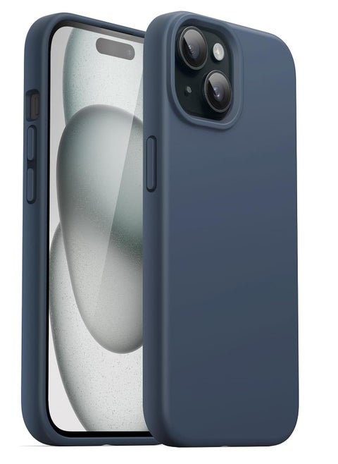 Silicone Case Compatible with iPhone 15 6.1 Premium Silicone Full Body Protection blue