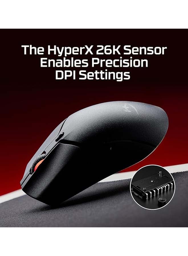 HyperX Pulsefire Haste 2 Mini Wireless Gaming Mouse, Ultra-Light 59g, 26K Sensor up to 26,000 DPI, Dual Wireless (2.4 GHz & Bluetooth), 100h Battery, 6 Programmable Buttons, Black | 7D388AA - Image 2