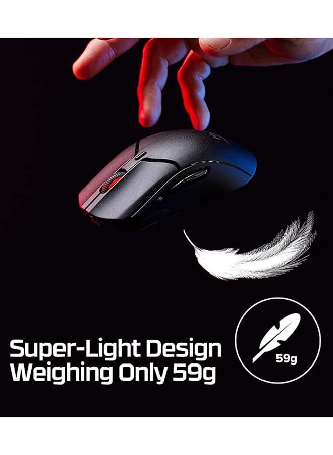HyperX Pulsefire Haste 2 Mini Wireless Gaming Mouse, Ultra-Light 59g, 26K Sensor up to 26,000 DPI, Dual Wireless (2.4 GHz & Bluetooth), 100h Battery, 6 Programmable Buttons, Black | 7D388AA - Image 3