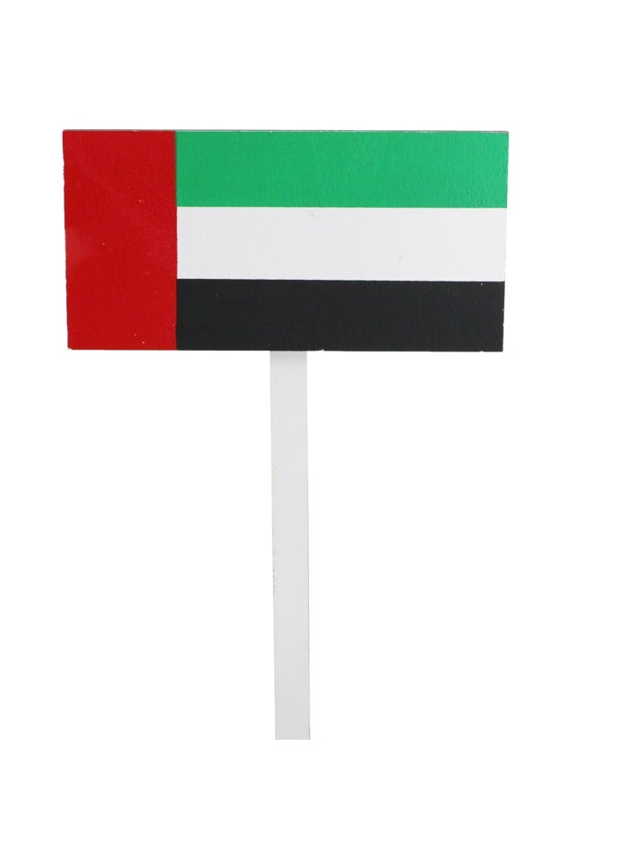 PARTY FUN UAE Wooden Flage With Stick 15Cm  - Image 1