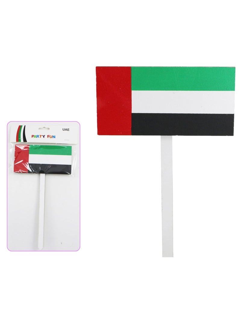 PARTY FUN UAE Wooden Flage With Stick 15Cm  - Image 2