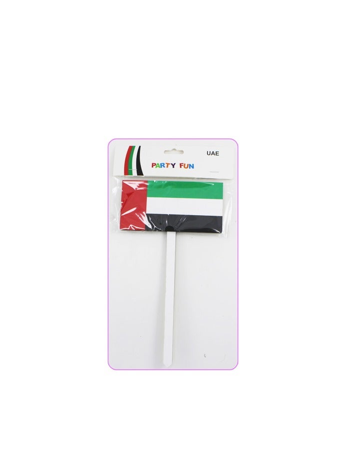 PARTY FUN UAE Wooden Flage With Stick 15Cm  - Image 3