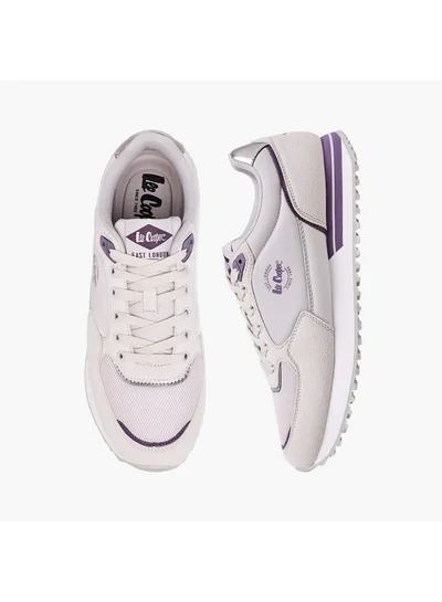 Lee Cooper Women's Logo Print Sneakers with Lace-Up Closure