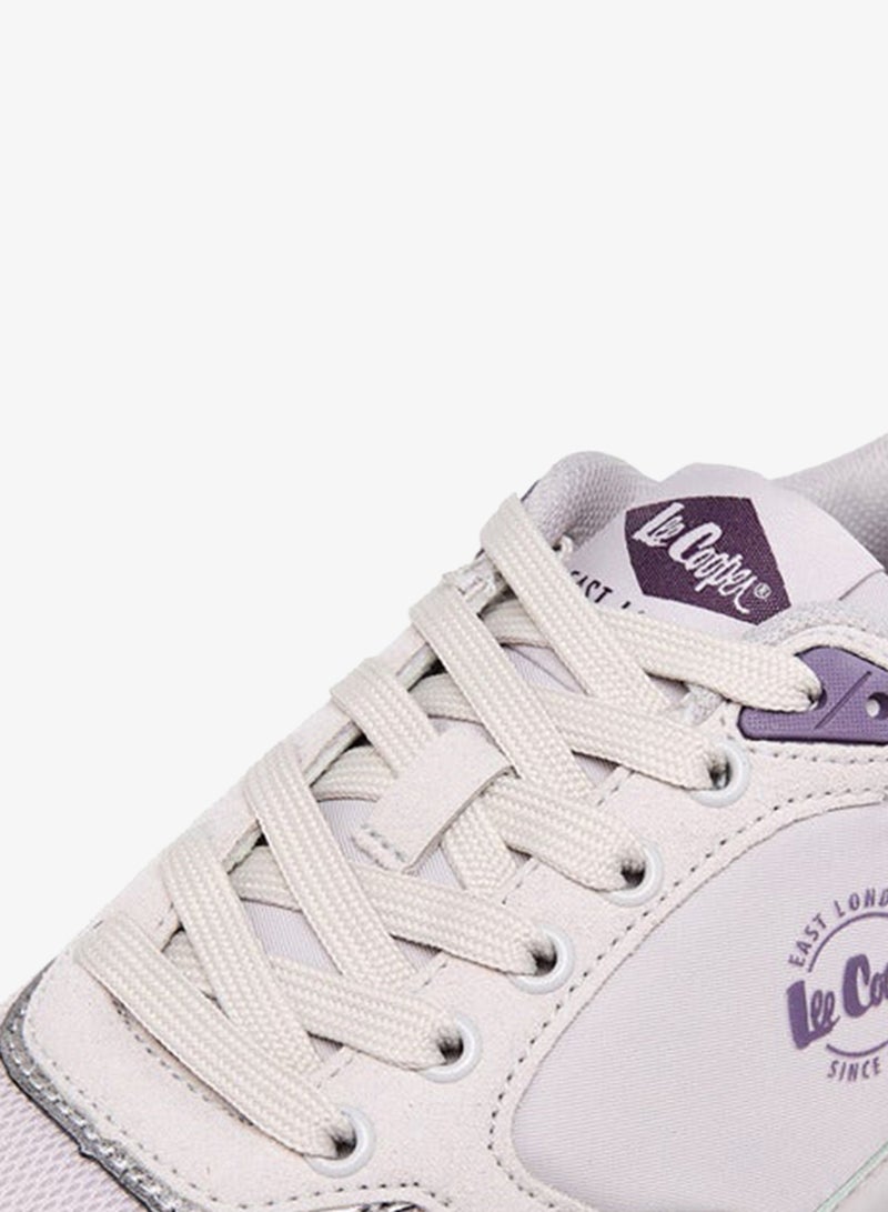 Lee Cooper Women's Logo Print Sneakers with Lace-Up Closure - Image 4