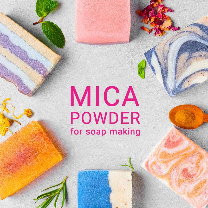 Soap Shop Mica Powder for Resin Coloring 24 Jars Colors Set - Pigment Powder for Nails â€“ Cosmetic Grade Mica Powder for Skin - Epoxy Resin Color Pigment Powder â€“ Resin Dye Mica Powder for Soap - Image 3
