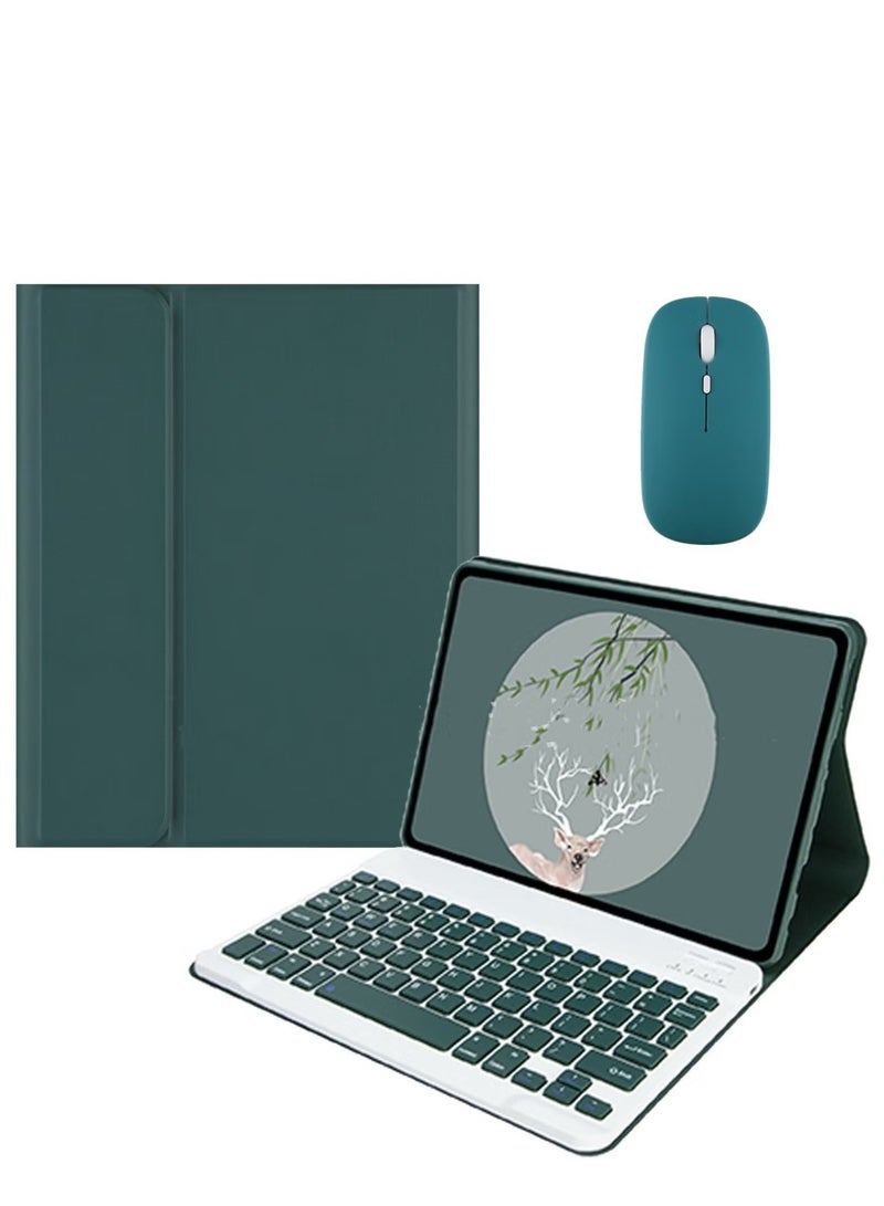 Bilingual Keyboard Case for iPad Air 5th Gen 2022/iPad Air 4th Gen 2020 10.9 Inch/iPad Pro 11 inch(2022/2021/2020/2018)/iPad Air 6th Gen 11 inch  M2 2024/iPad Air 7th Gen 11 inch M3 2025, Detachable Wireless Keyboard Pencil Holder Slim Leather Smart Cover with Mouse - Image 1