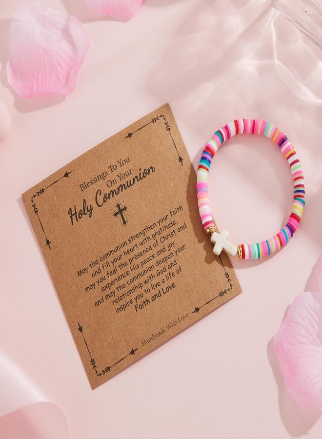Sanyaa 12 Pcs First Communion Gifts Bracelets Bulk Favors(#1-Communion) - Image 3