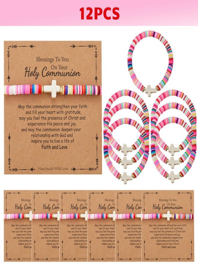 Sanyaa 12 Pcs First Communion Gifts Bracelets Bulk Favors(#1-Communion) - Image 5