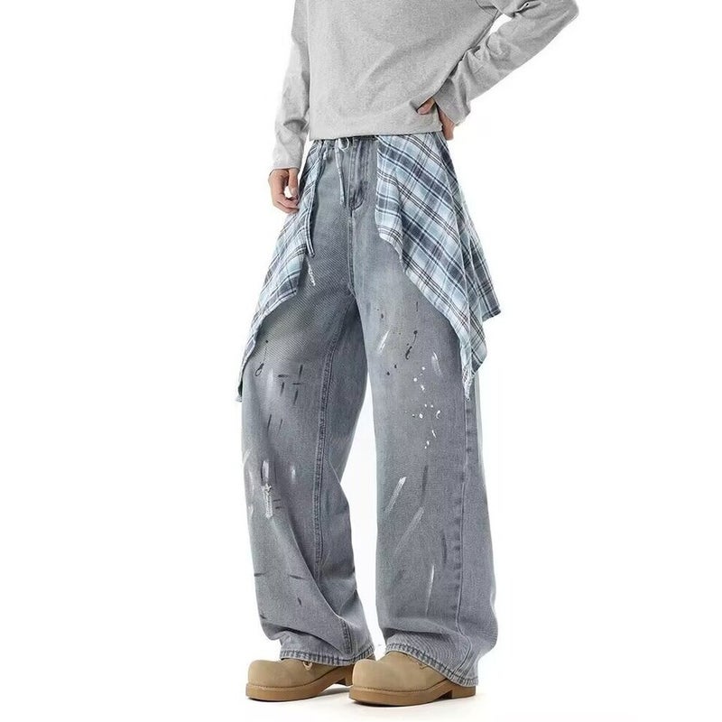 Unisex Classic Denim Jeans Loose Fit Daily Outdoor Wear - Image 2