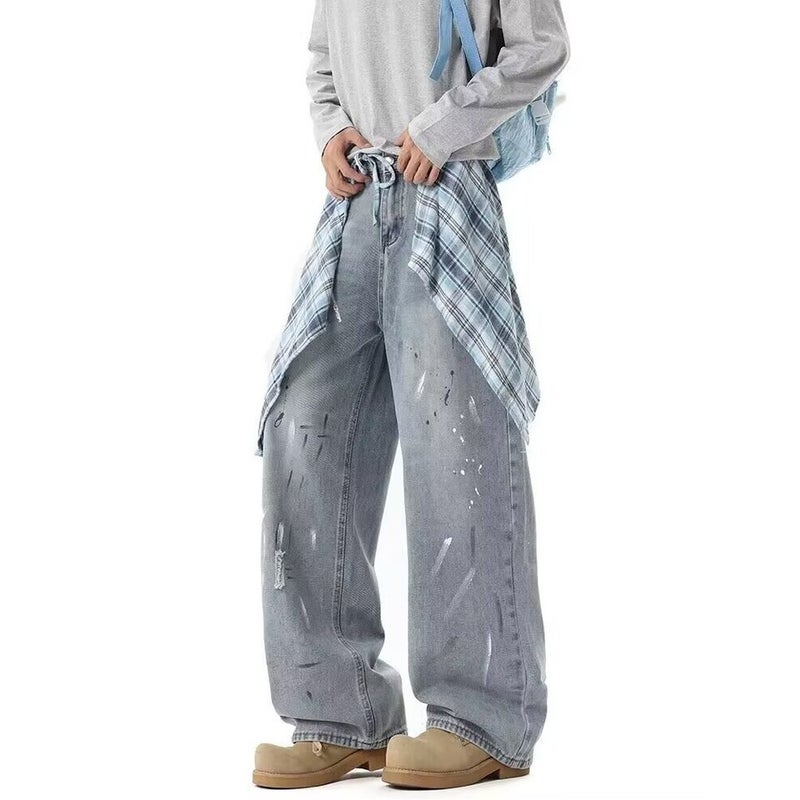 Unisex Classic Denim Jeans Loose Fit Daily Outdoor Wear - Image 5