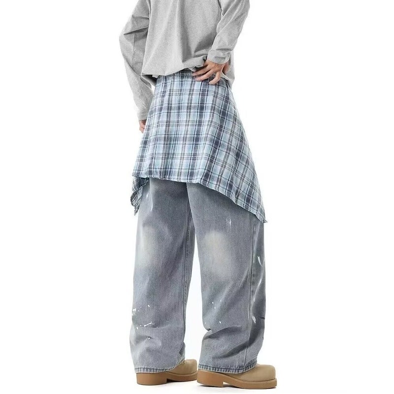 Unisex Classic Denim Jeans Loose Fit Daily Outdoor Wear - Image 4