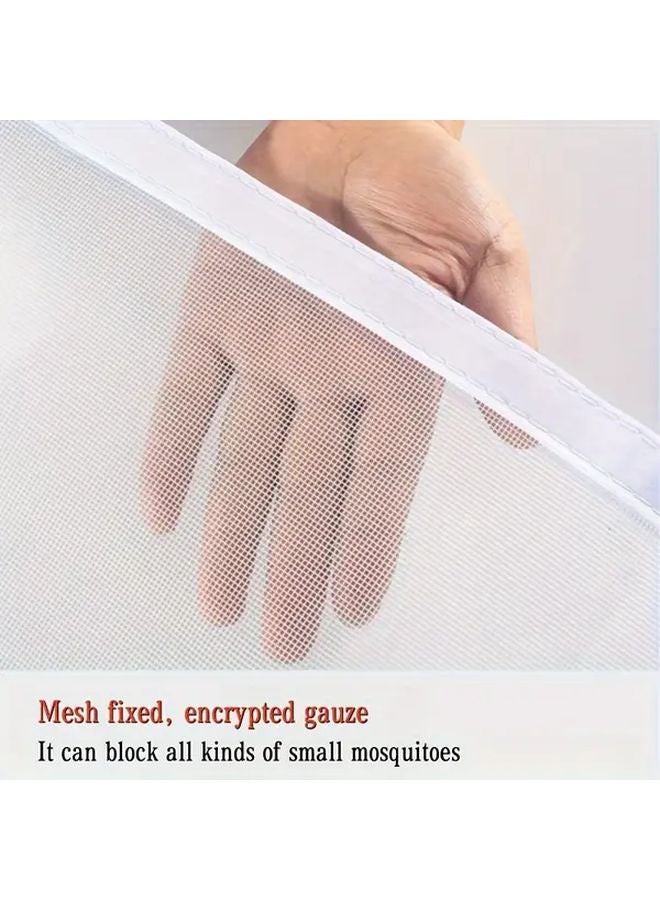 2Pcs White Window Mosquito Net Ventilation Mesh Anti Dust Insect Screen With Hooks - Image 5