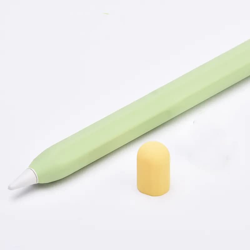 Valente Ultra Thin Silicone Skin Cover Compatible with Apple Pencil 2nd Generation Only (Green Yellow) - Image 1