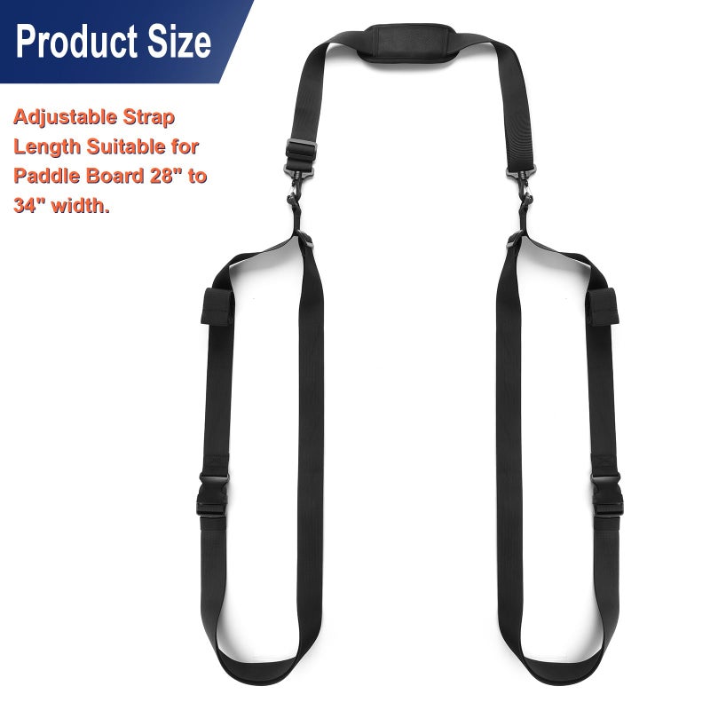 Cosmos Stand Up Paddleboard Carrying Strap SUP Paddle Board Carrier Adjustable Surfboard Shoulder Strap Hands-Free Kayak Board Transport Strap, Water Board Accessory for Paddleboard SUP Surfboard - Image 2