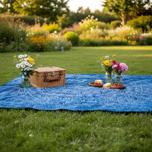Craft Trade Cotton Tapestry Mandala Ombre Tapestry Bedspread Wall Hanging Cotton Bedsheet Asthetic Psychedelic Indian Bedspread Wall Art Décor - Blue - 54x84 Inches - Image 5