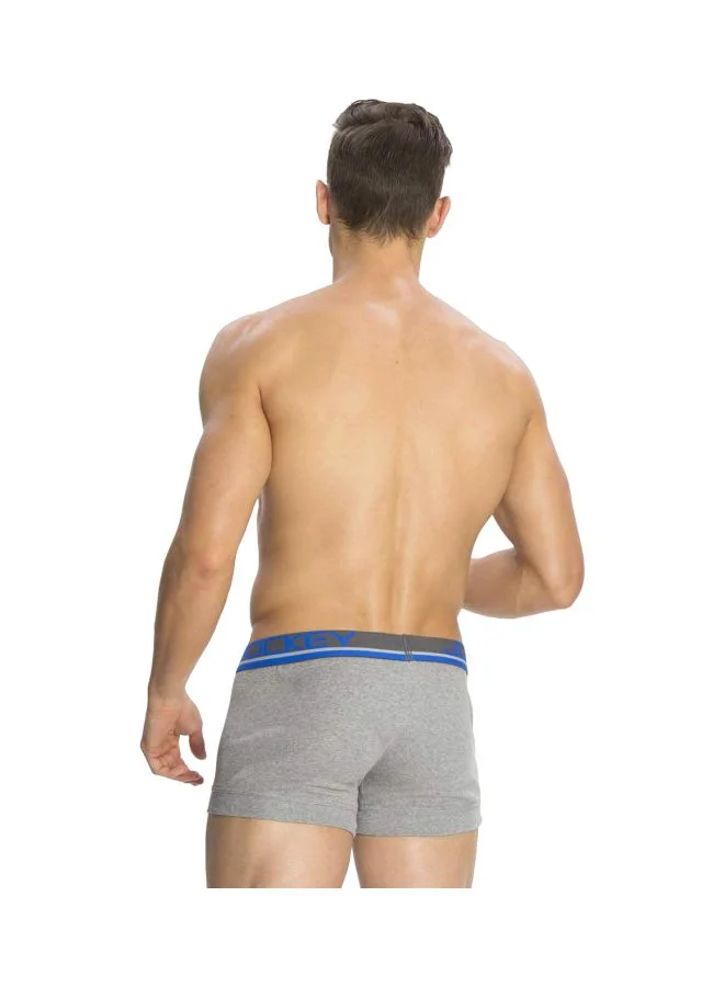 JOCKEY Jockey FP03 Men’s Cotton Rib Fabric Solid Trunk – Grey | Super Combed Fabric with Ultrasoft Durable Waistband | Breathable Innerwear for Daily Wear