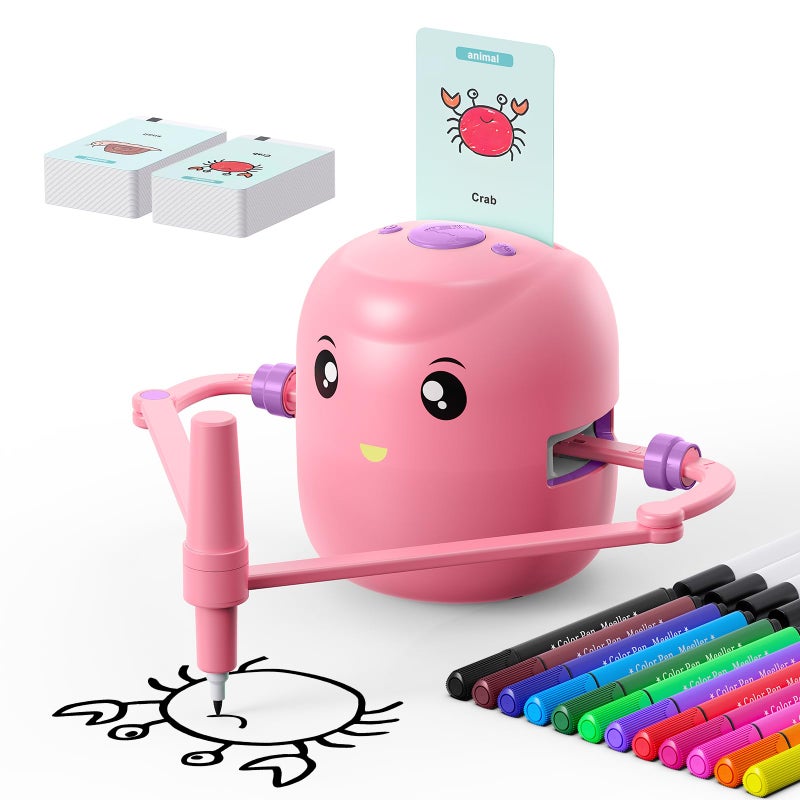 CYJBE Smart Drawing Robot for KidsMontessori Educational Painting Toy for 5 with Voice Interaction16 Color PensMagic Drawing Robot with 150 Learning Word Cards Ideal Gift for 5 Year Old Boys Girls - Image 2
